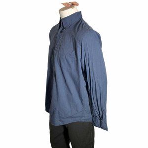 Dockers mens large long sleeve dress shirt blue